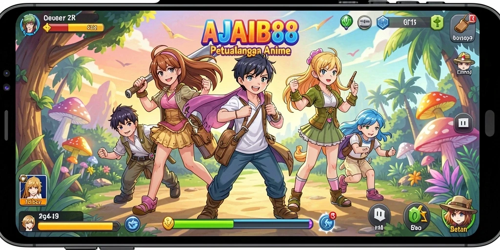 Screenshot gameplay AJAIB88 menampilkan karakter anime yang beraksi.