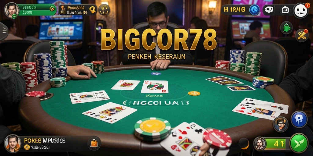 Screenshot gameplay Poker yang mendebarkan dan interaktif.