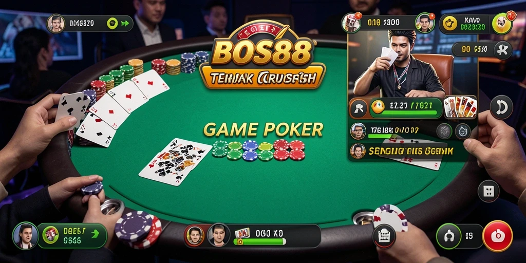 Tampilan permainan Poker dalam BOS88 yang mengesankan dan interaktif.