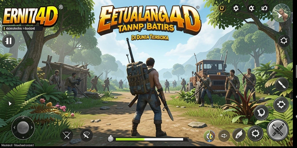 Tampilan gameplay yang menakjubkan dari ERNITA4D di dunia terbuka.