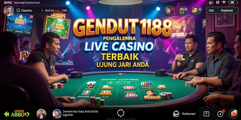 Tampilan gameplay Live Casino yang mendebarkan di GENDUT188.