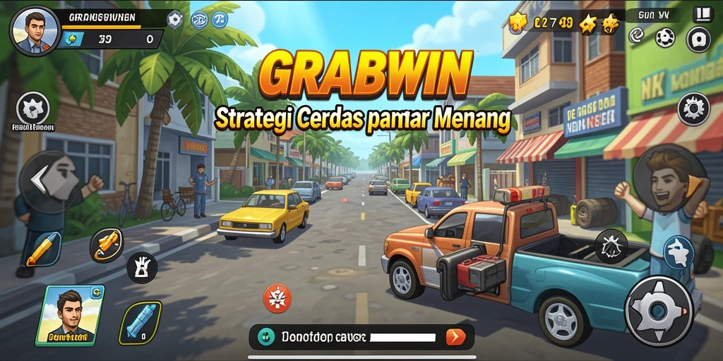 Tampilan gameplay GRABWIN yang intens dan menegangkan dengan strategi yang mendalam.