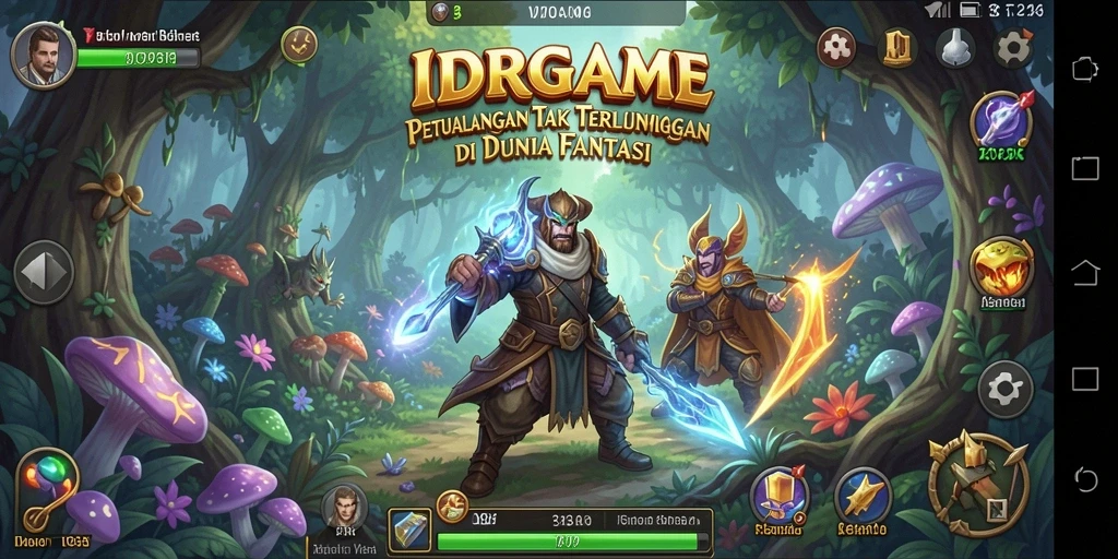 Tampilan gameplay IDRGAME yang memukau dan penuh aksi petualangan.