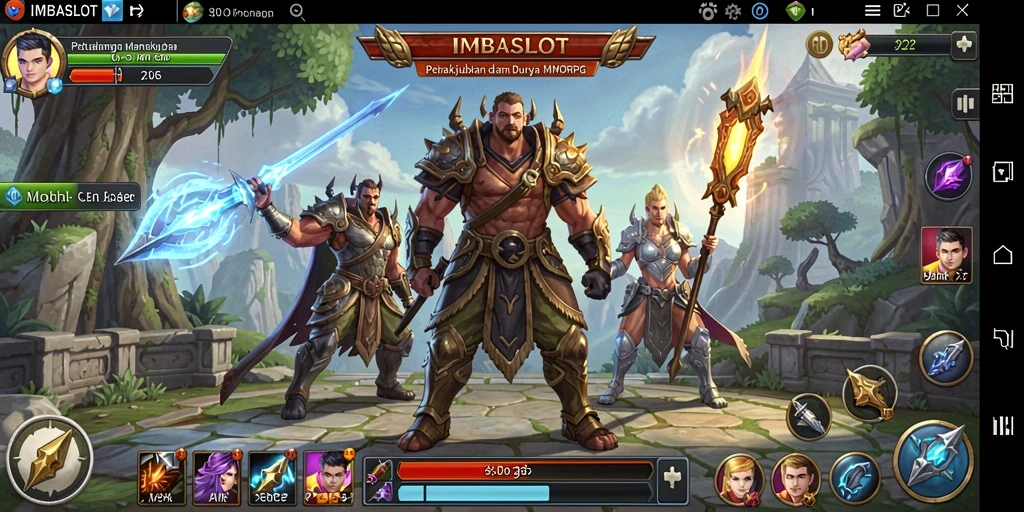 Screenshot gameplay IMBASLOT menampilkan aksi pertempuran yang seru dan grafis yang menakjubkan.