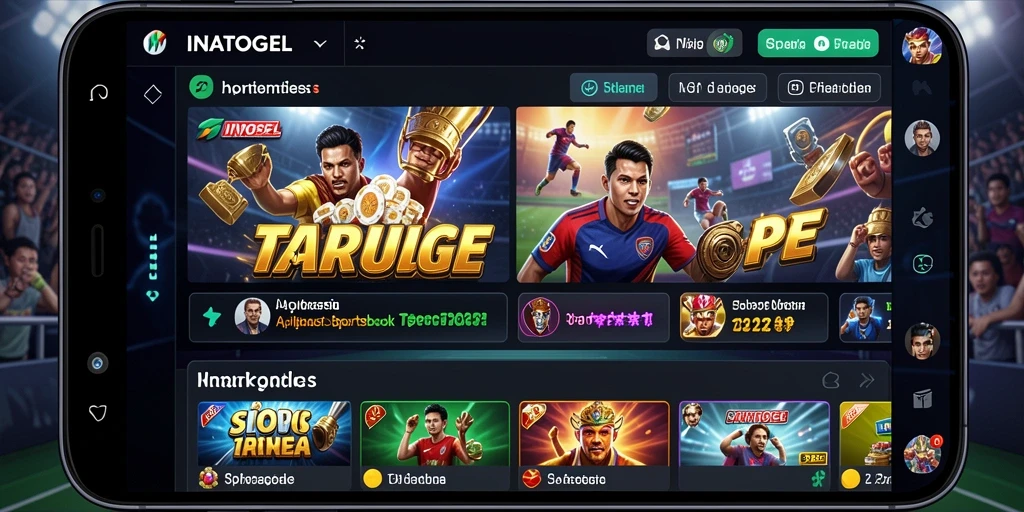 Tampilan menarik dan interaktif dari gameplay Sportsbook INATOGEL.