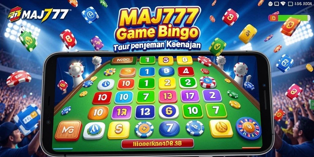 Tampilan utama gameplay Bingo di MAJ777 yang seru dan interaktif.