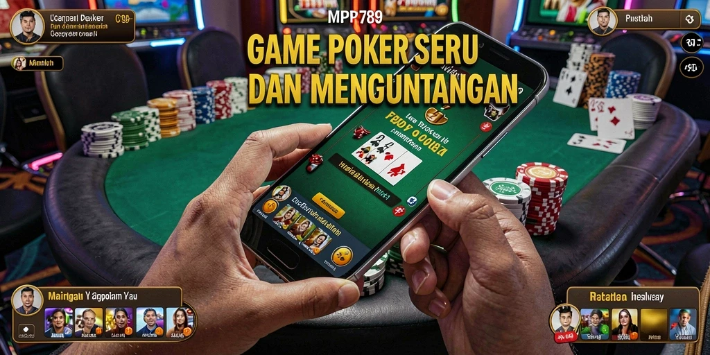 Tampilan menarik dari gameplay poker di MVP789.
