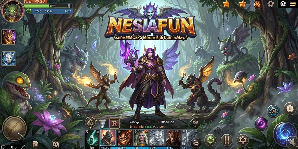 Tangkapan layar dari gameplay menarik dalam NESIAFUN