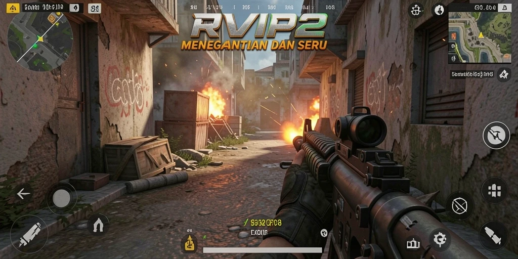 Screenshot gameplay menampilkan aksi seru dalam RVIP2.