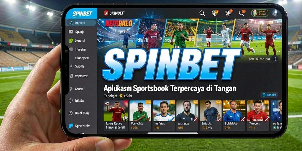 Tampilan utama SPINBET dengan berbagai pilihan taruhan olahraga.