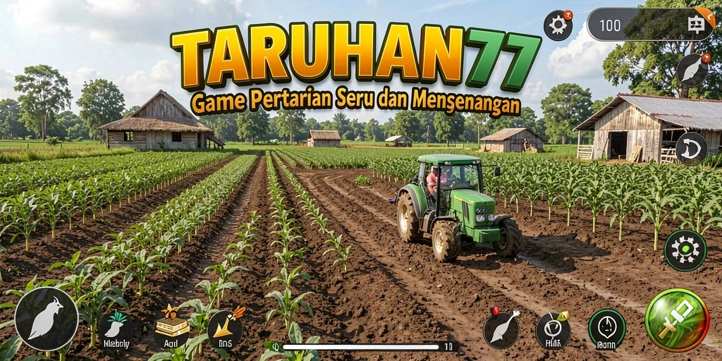 Tampilan gameplay TARUHAN77 yang menarik dengan aktivitas bertani.