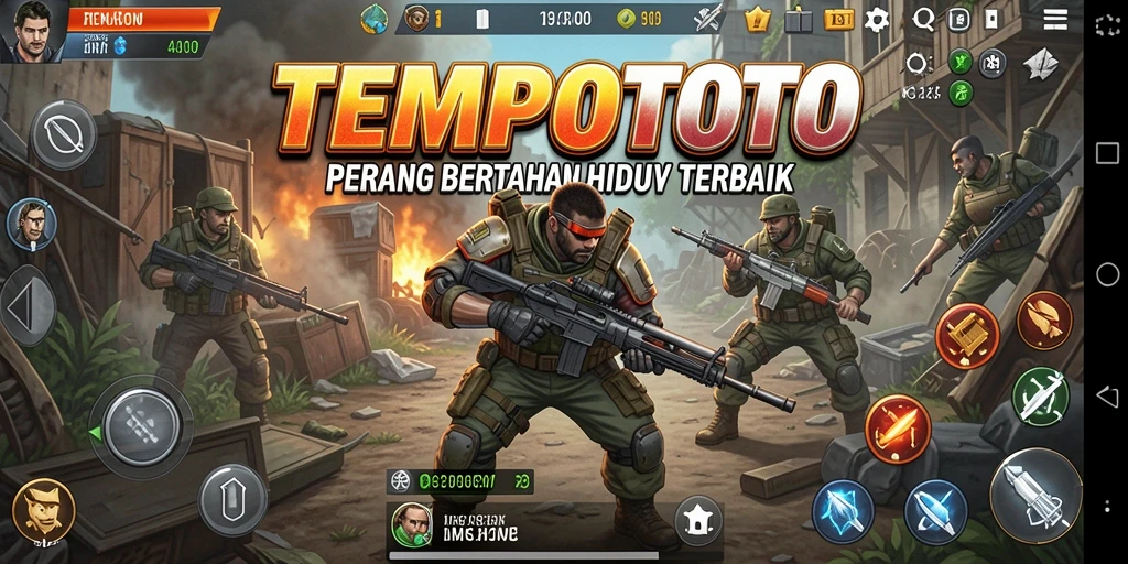 Screenshot menampilkan aksi maksimal dalam permainan Battle Royale TEMPOTOTO.
