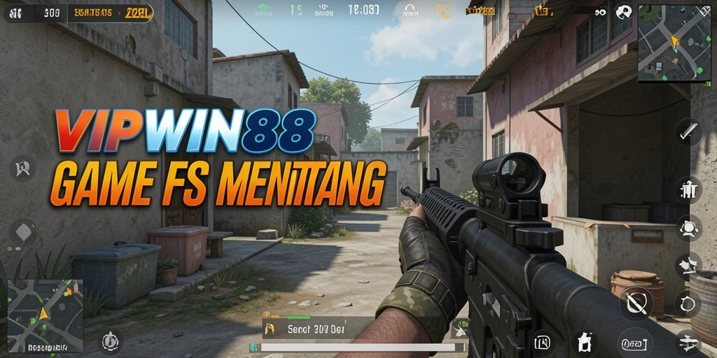 Screenshot gameplay intens dari VIPWIN88 dengan aksi tembak-menembak yang mendebarkan.