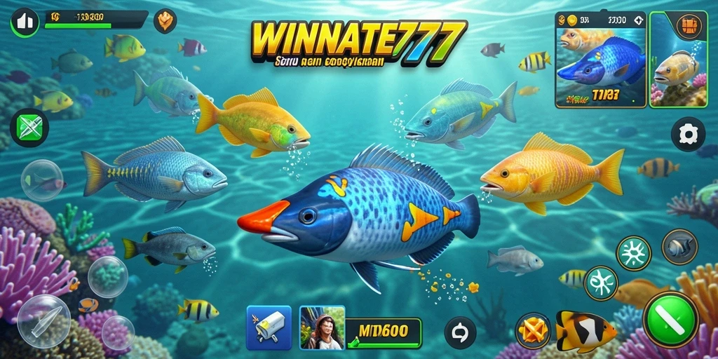 Gameplay menembak ikan yang seru dan menarik di WINRATE777.