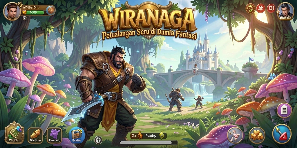 Screenshot gameplay WIRANAGA yang menampilkan petualangan seru.